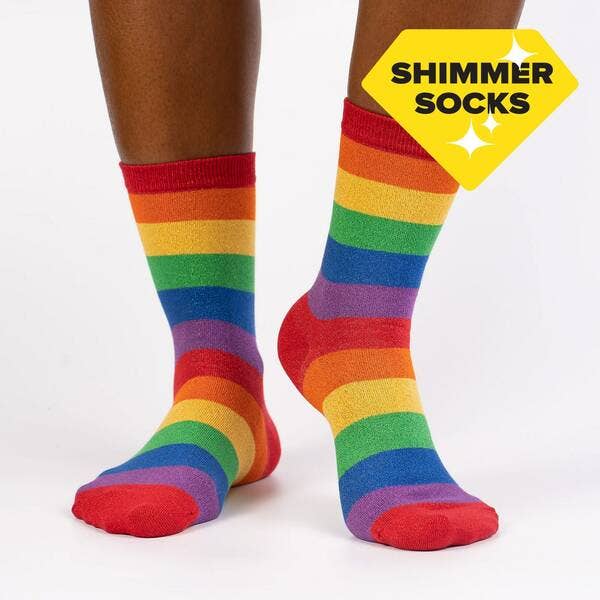 Women's Crew Sock: Radiant Rainbow