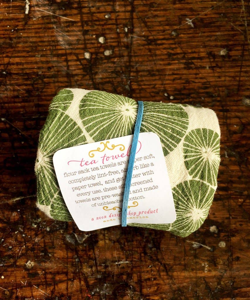 Urchin Tea Towel: Olive Green