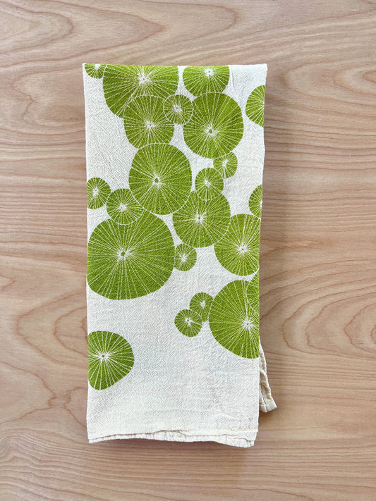 Urchin Tea Towel: Olive Green
