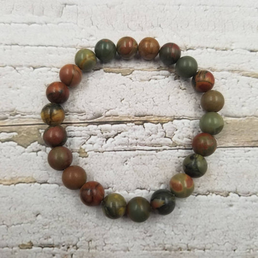 6mm Natural Stone Frosted Bracelet: NO.1