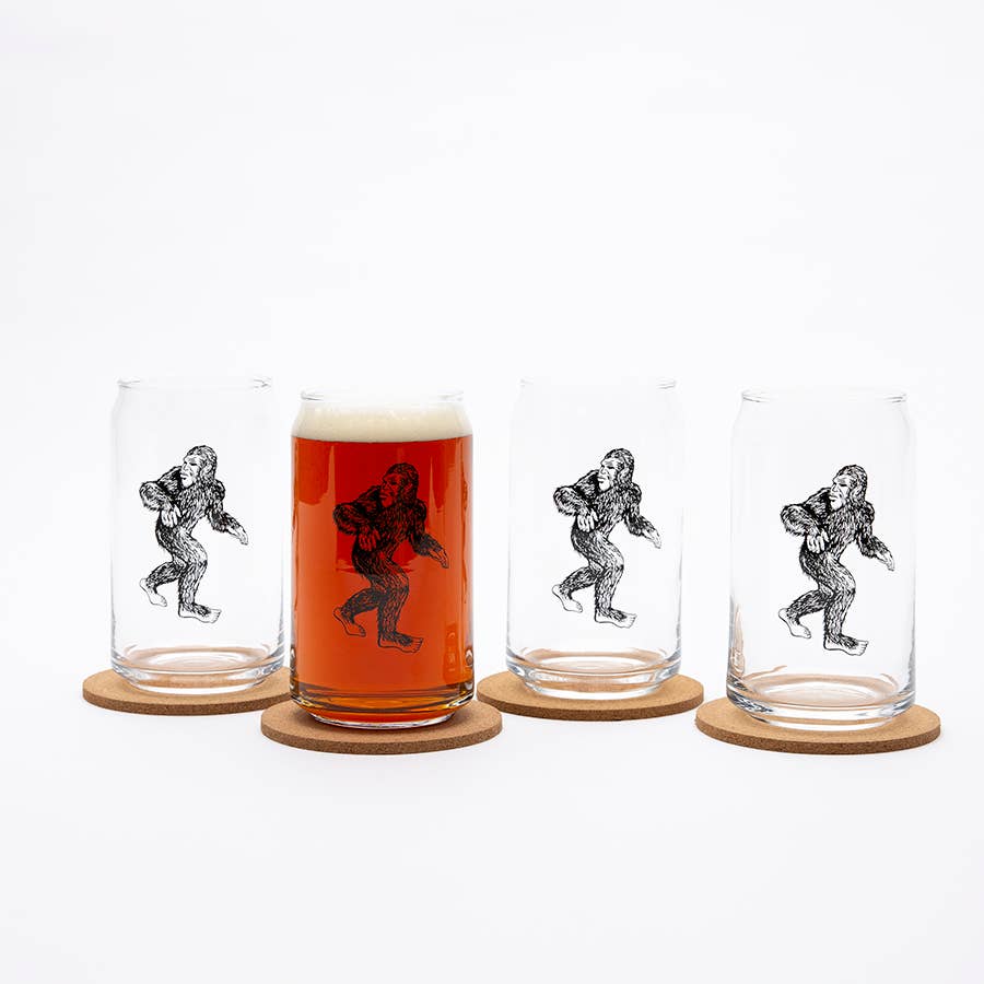 Sasquatch Beer Can Glass | Glass Cup | Pint Glasses