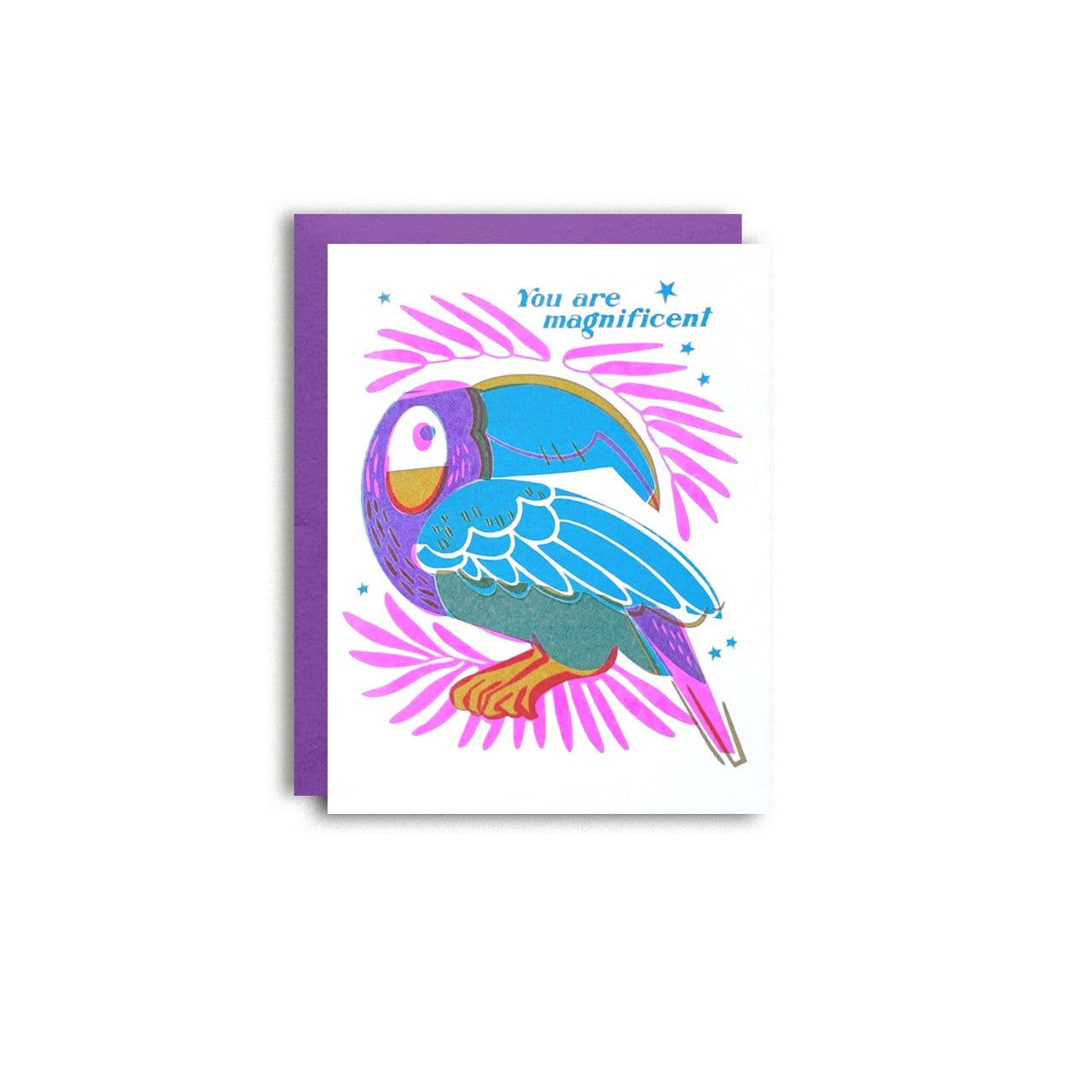 Magnificent Toucan - Birthday Risograph Greeting Card