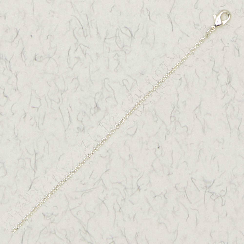 Silver Plated Curb Link Chain: Brass with Silver Plating / 20"