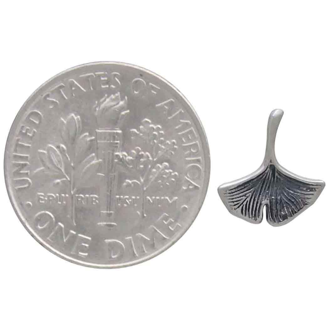 Bronze Ginkgo Post Earrings 9x9mm: Bronze