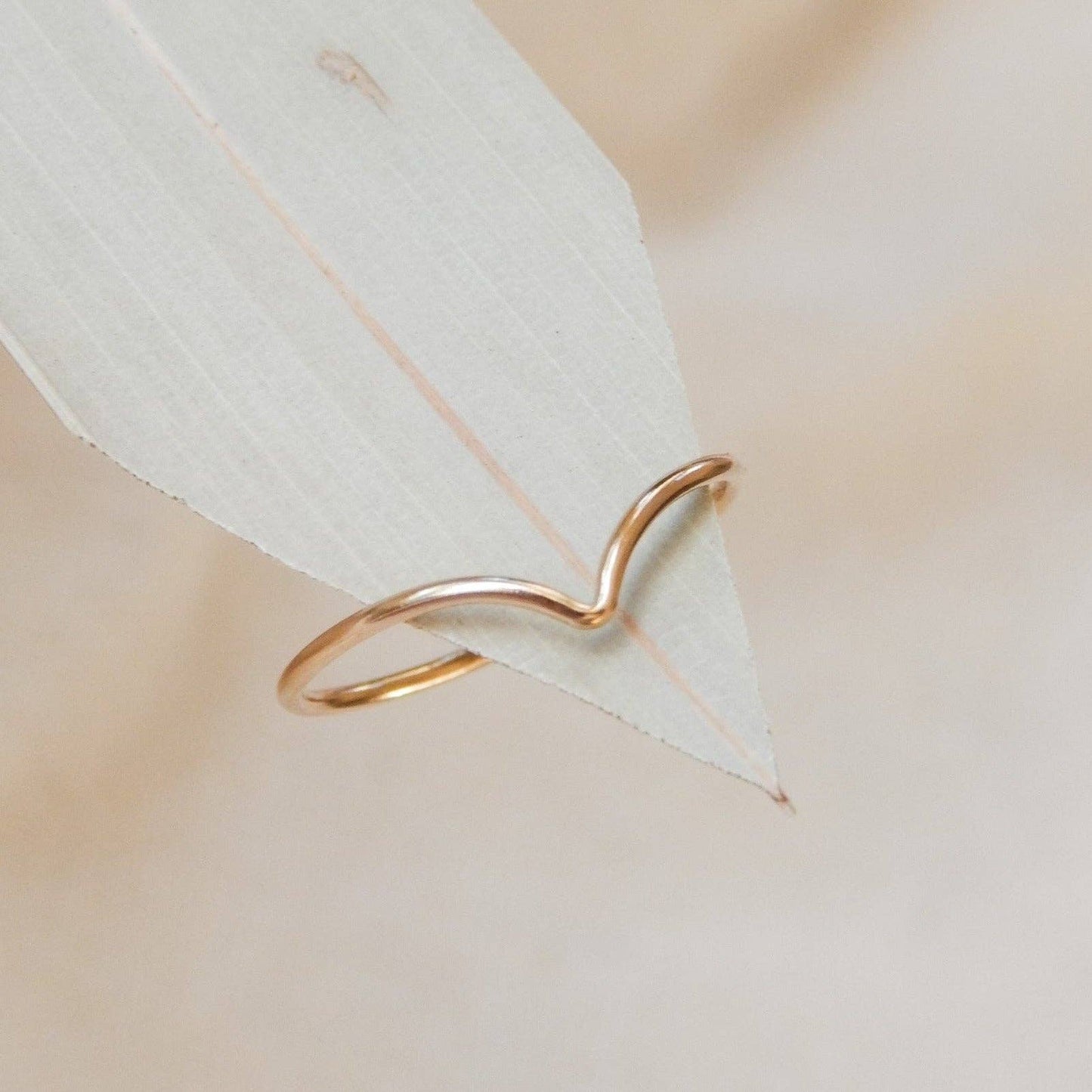 Chevron Stacking Ring | 14k Gold Fill & Sterling Silver: Gold / 8