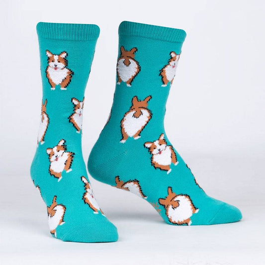 Women's Crew Sock: Nothin Butt Corgis
