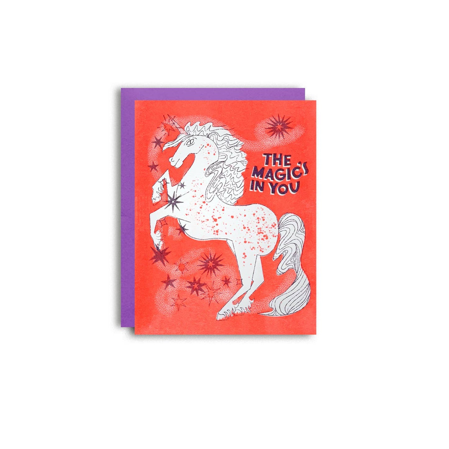 Magic's in You - Risograph Encouragement Unicorn card