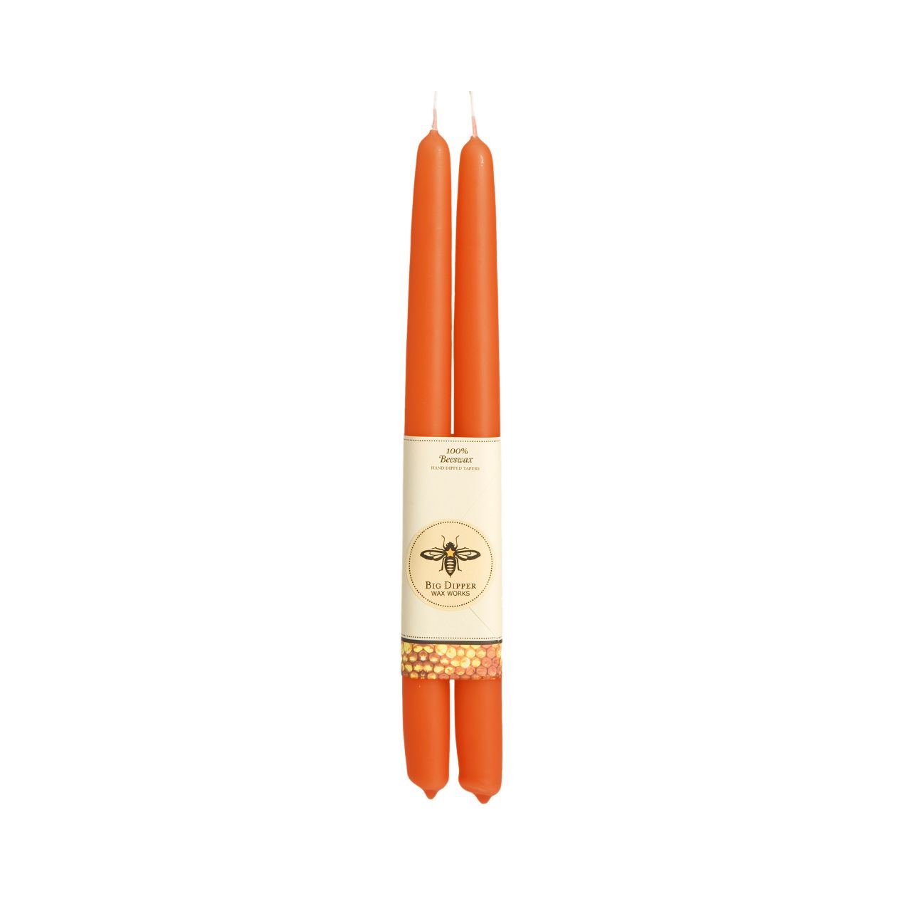 100% Pure Beeswax Tapers: Red / Standard (12" x 7/8")