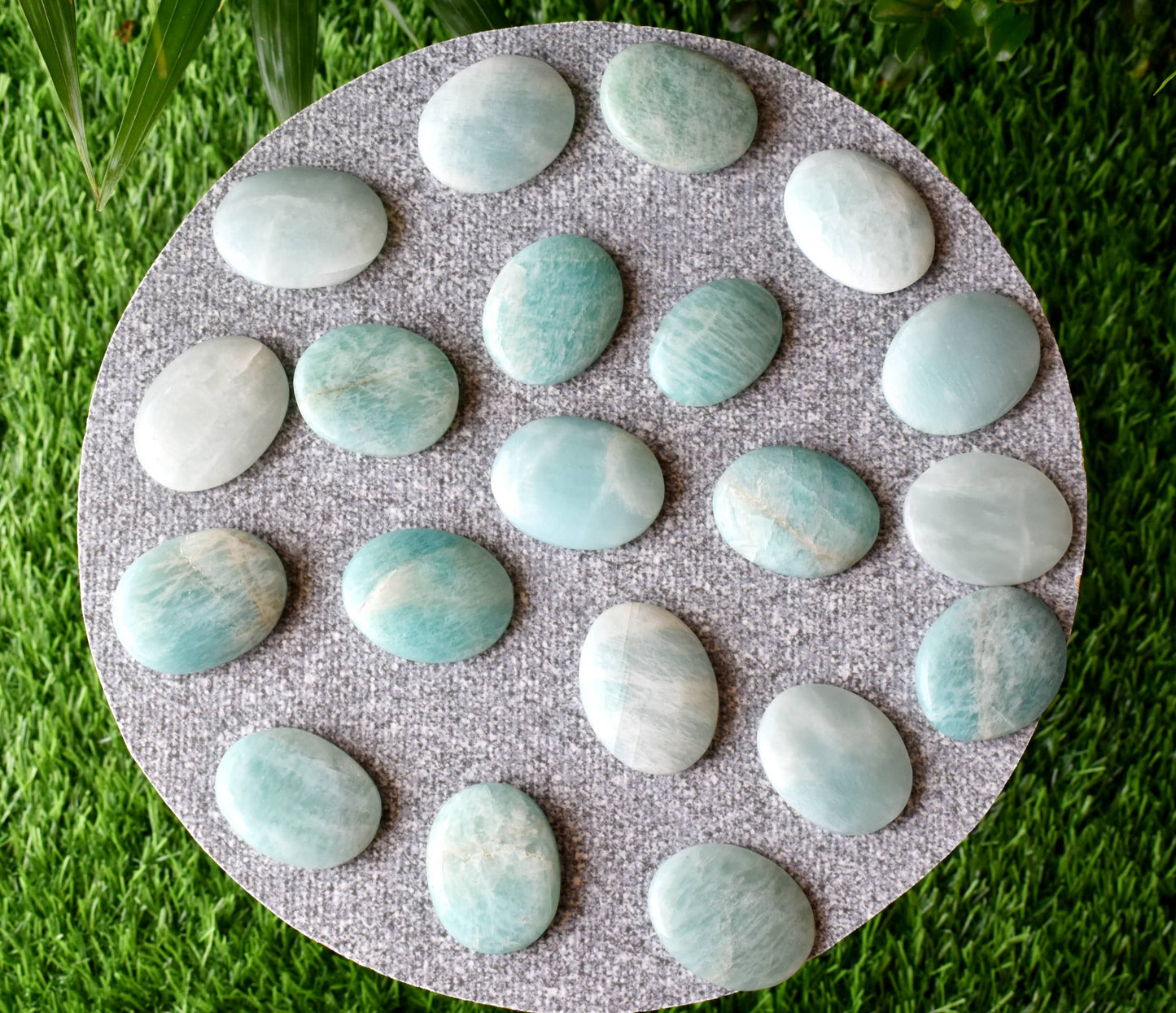Amazonite Worry Stones, Natural Polished Palm Stones