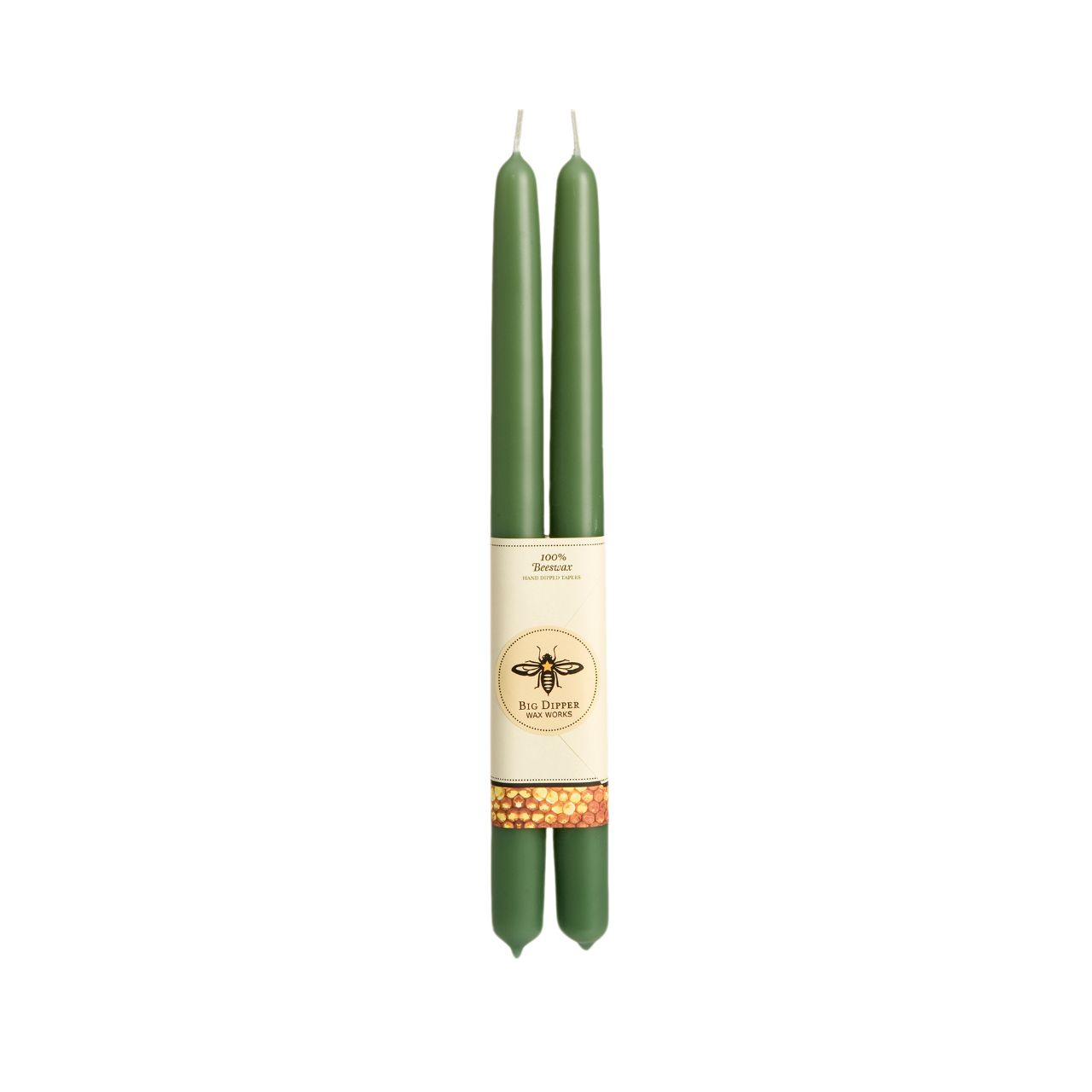100% Pure Beeswax Tapers: Black / Standard (12" x 7/8")