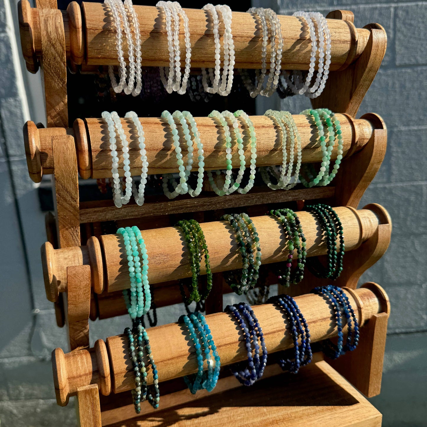 Faceted Crystal Bracelet: Apatite