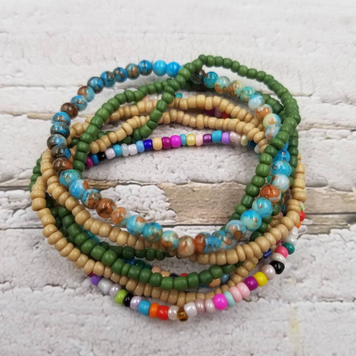Multi Layered Boho Miyuke Bead Bracelet: NO.2