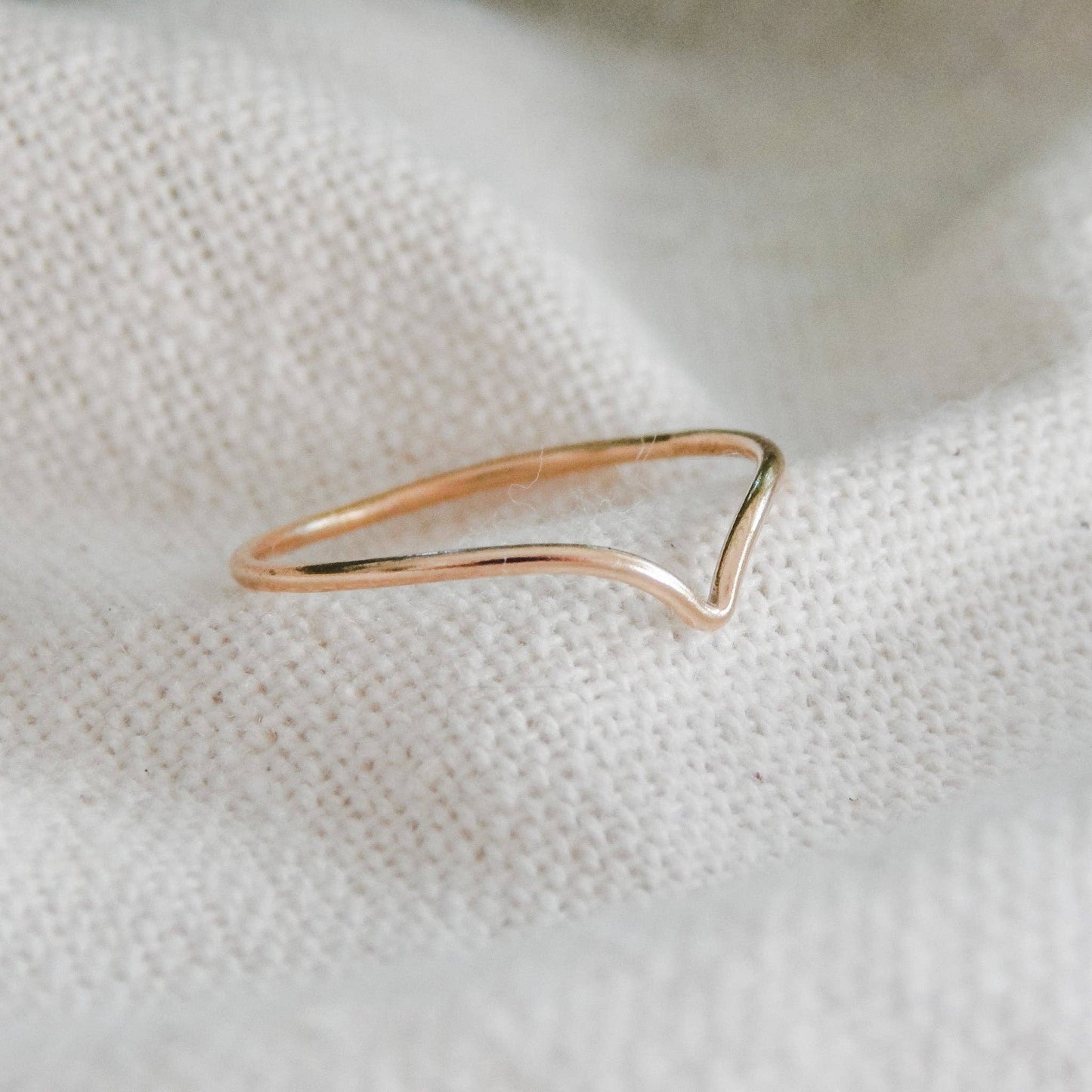 Chevron Stacking Ring | 14k Gold Fill & Sterling Silver: Gold / 5