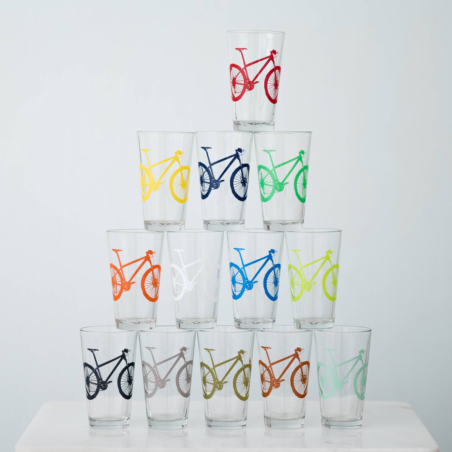 Mountain Bike Pint Glass: Assorted