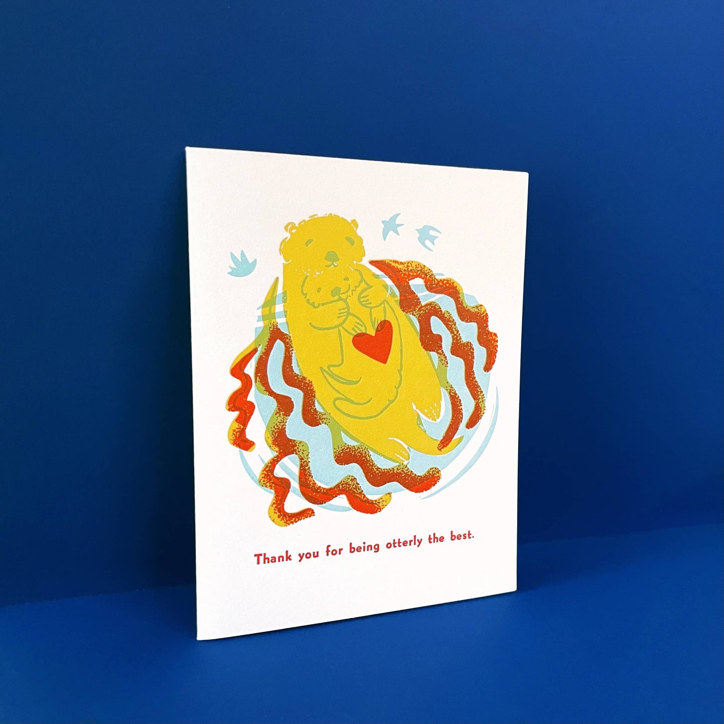 Otter-ly the Best Family - Love Risograph Greeting Card
