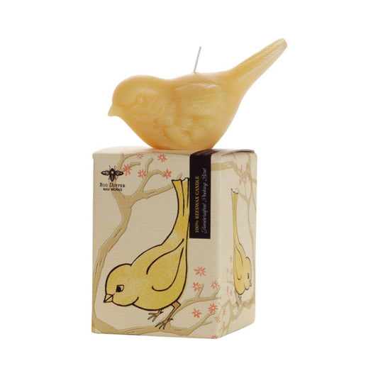 Beeswax Song Birds Novelty Candle: Pecking