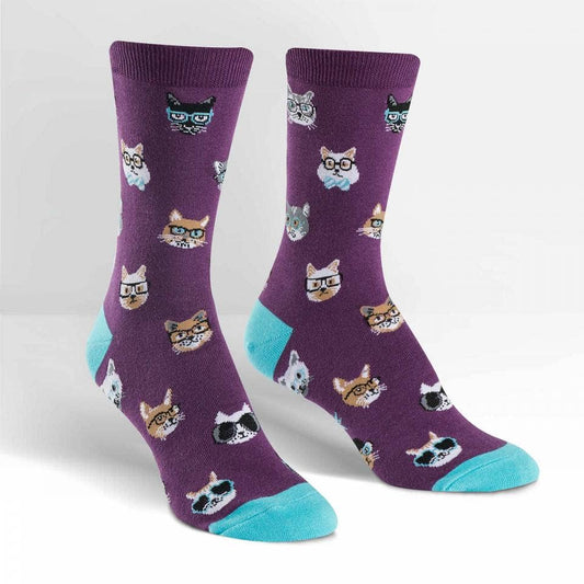 Women's Crew Sock: Smarty Cats