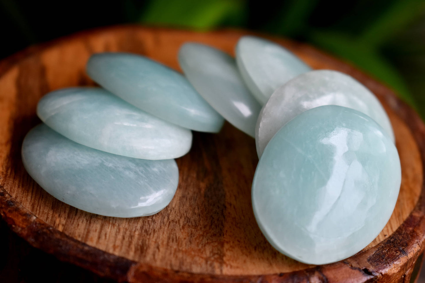 Amazonite Worry Stones, Natural Polished Palm Stones