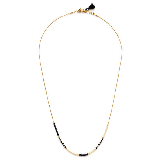 Black & Bone - Japanese Seed Bead Necklace