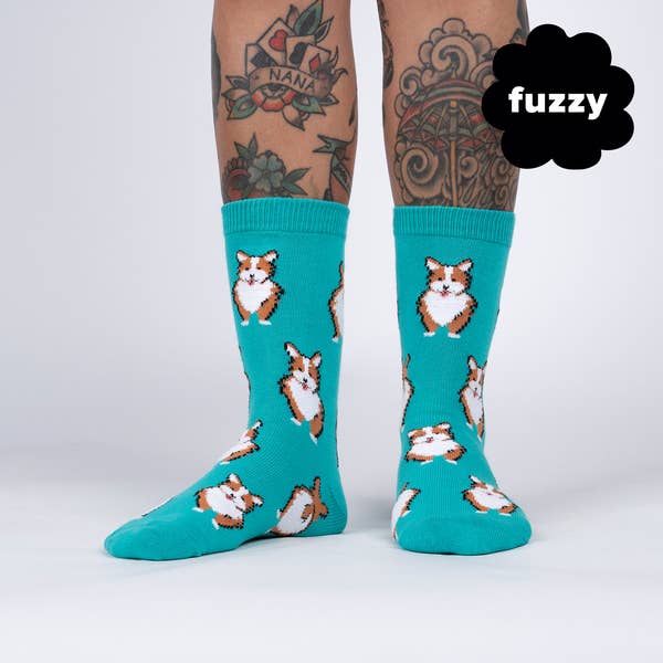 Women's Crew Sock: Nothin Butt Corgis