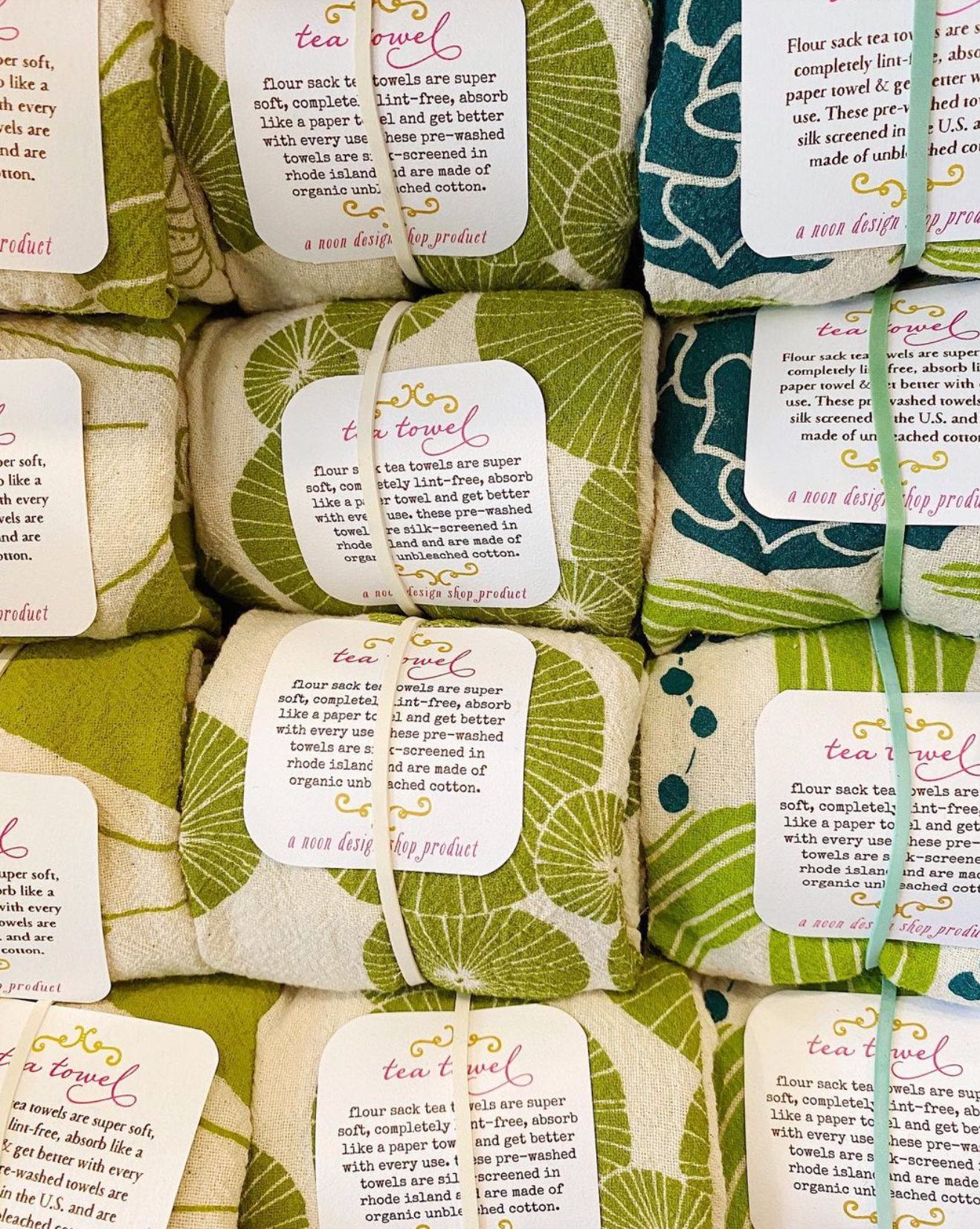 Urchin Tea Towel: Olive Green