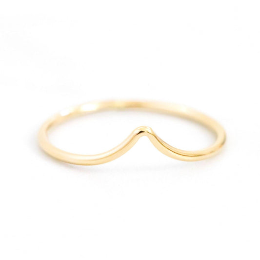 Chevron Stacking Ring | 14k Gold Fill & Sterling Silver: Gold / 7