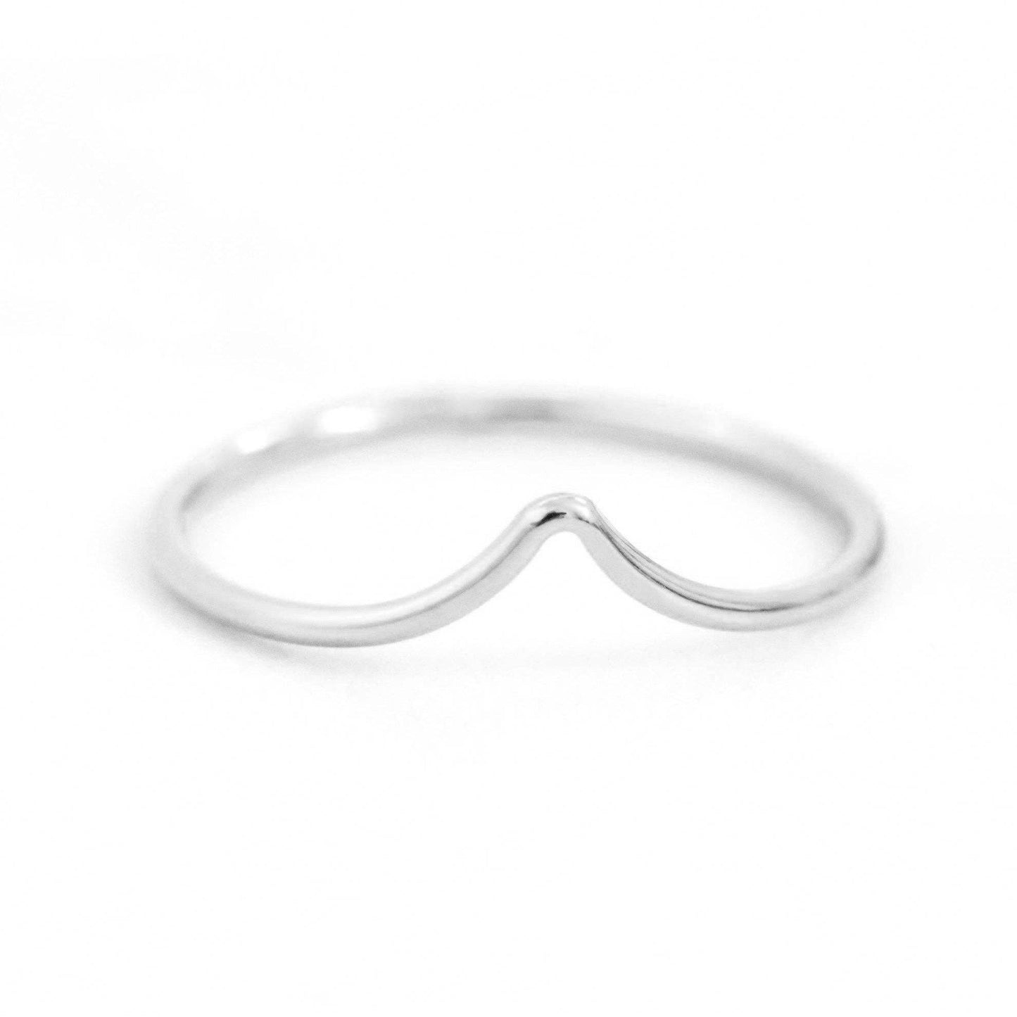 Chevron Stacking Ring | 14k Gold Fill & Sterling Silver: Gold / 8