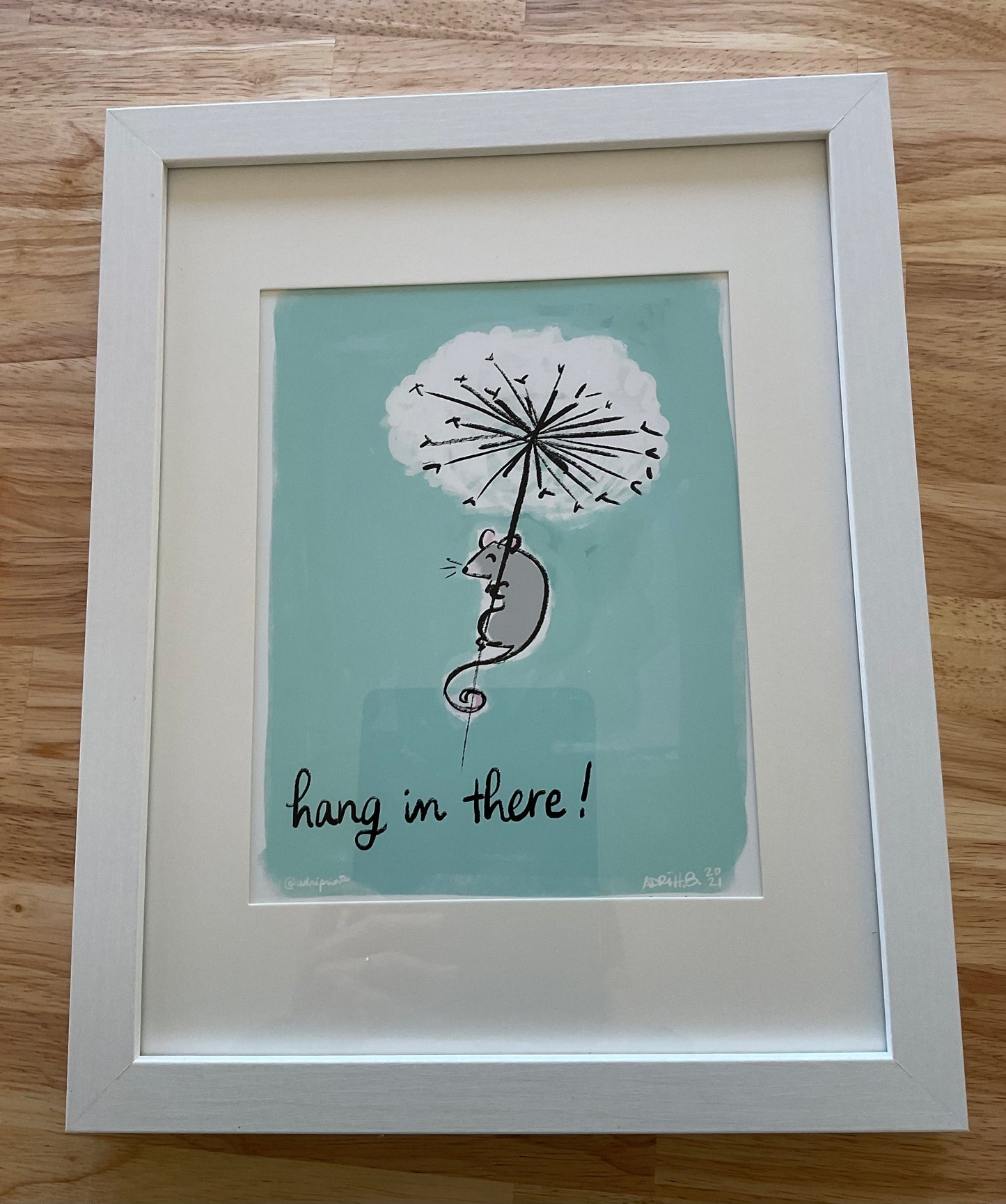 PRINT - Hang in There cute print featuring art by Adriana Bergstrom (Adriprints)