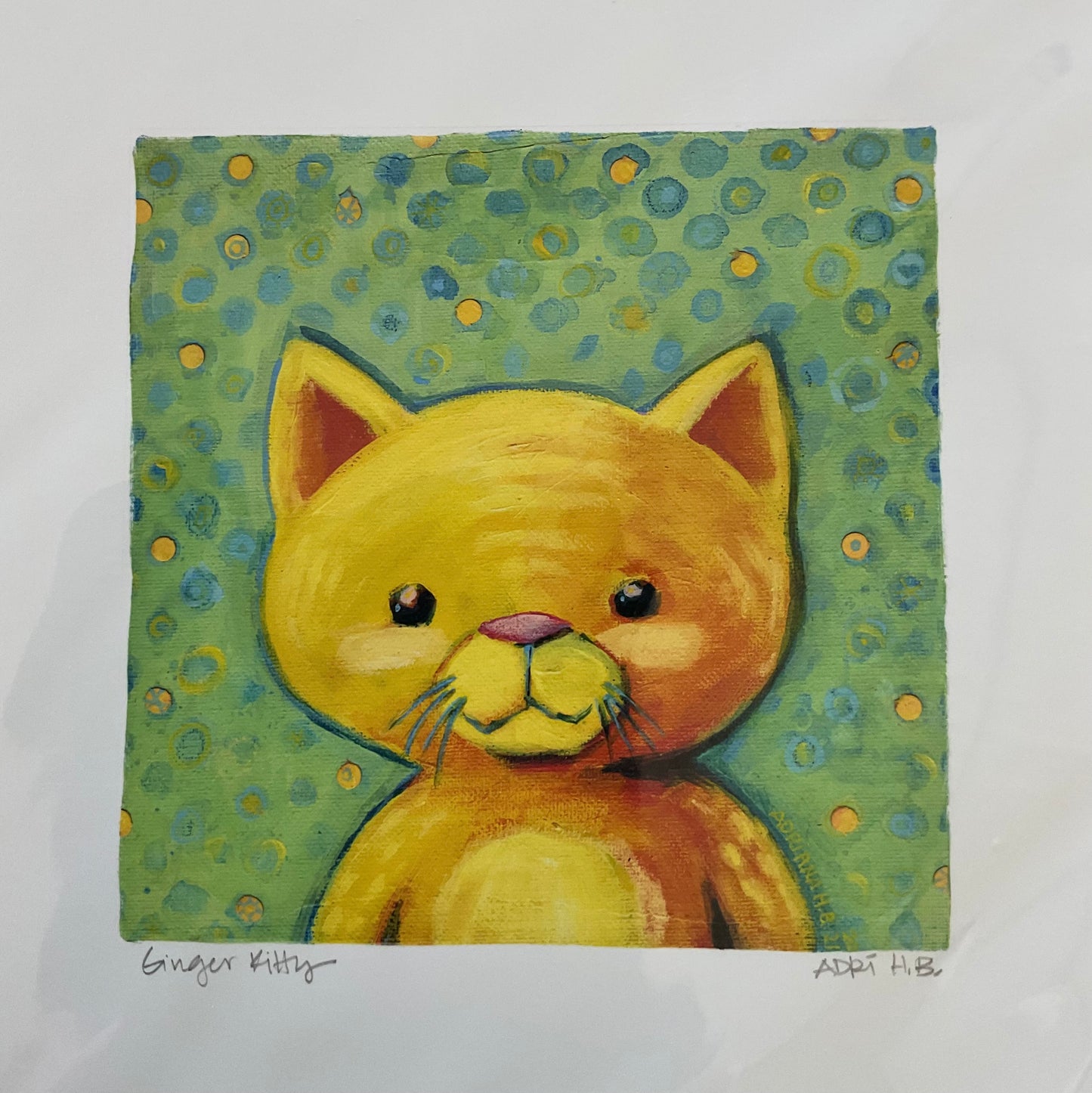 PRINT - Orange Tabby Cat print featuring artwork by Adriana Bergstrom