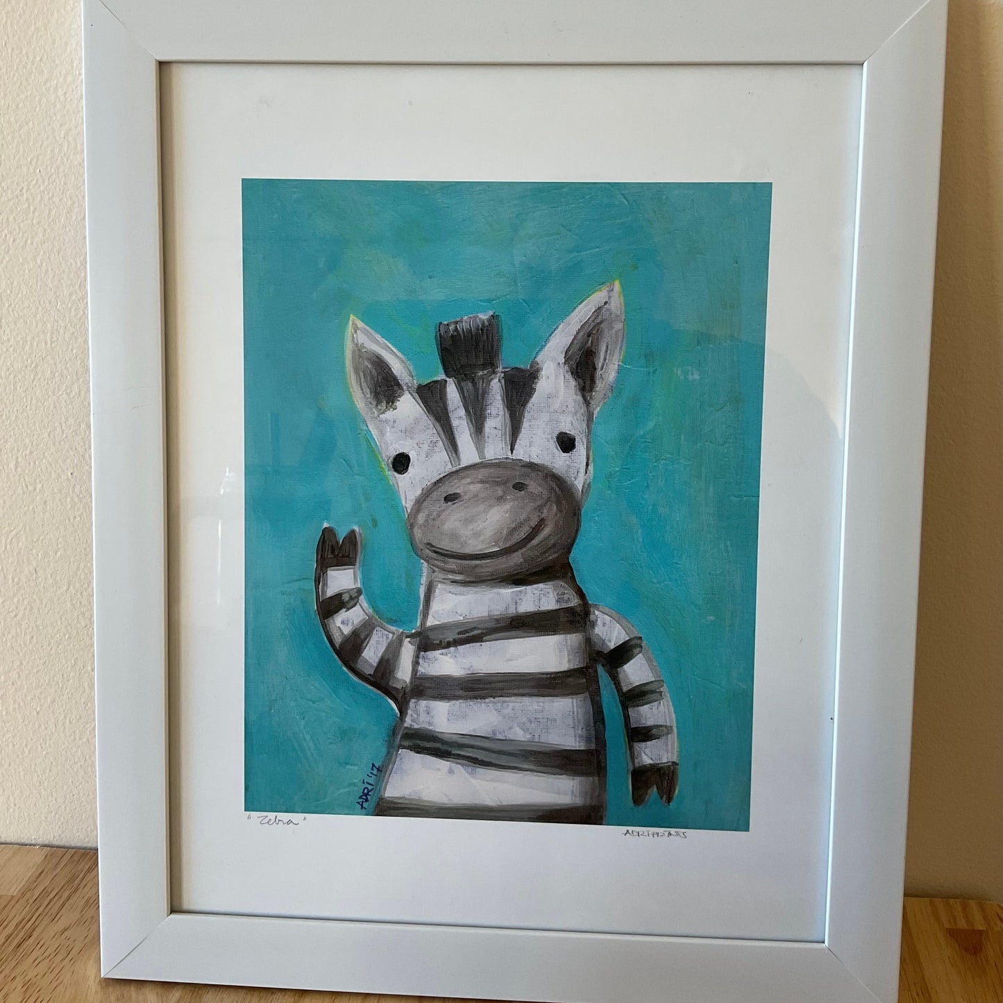 Zebra framed