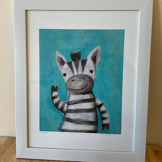 Zebra framed