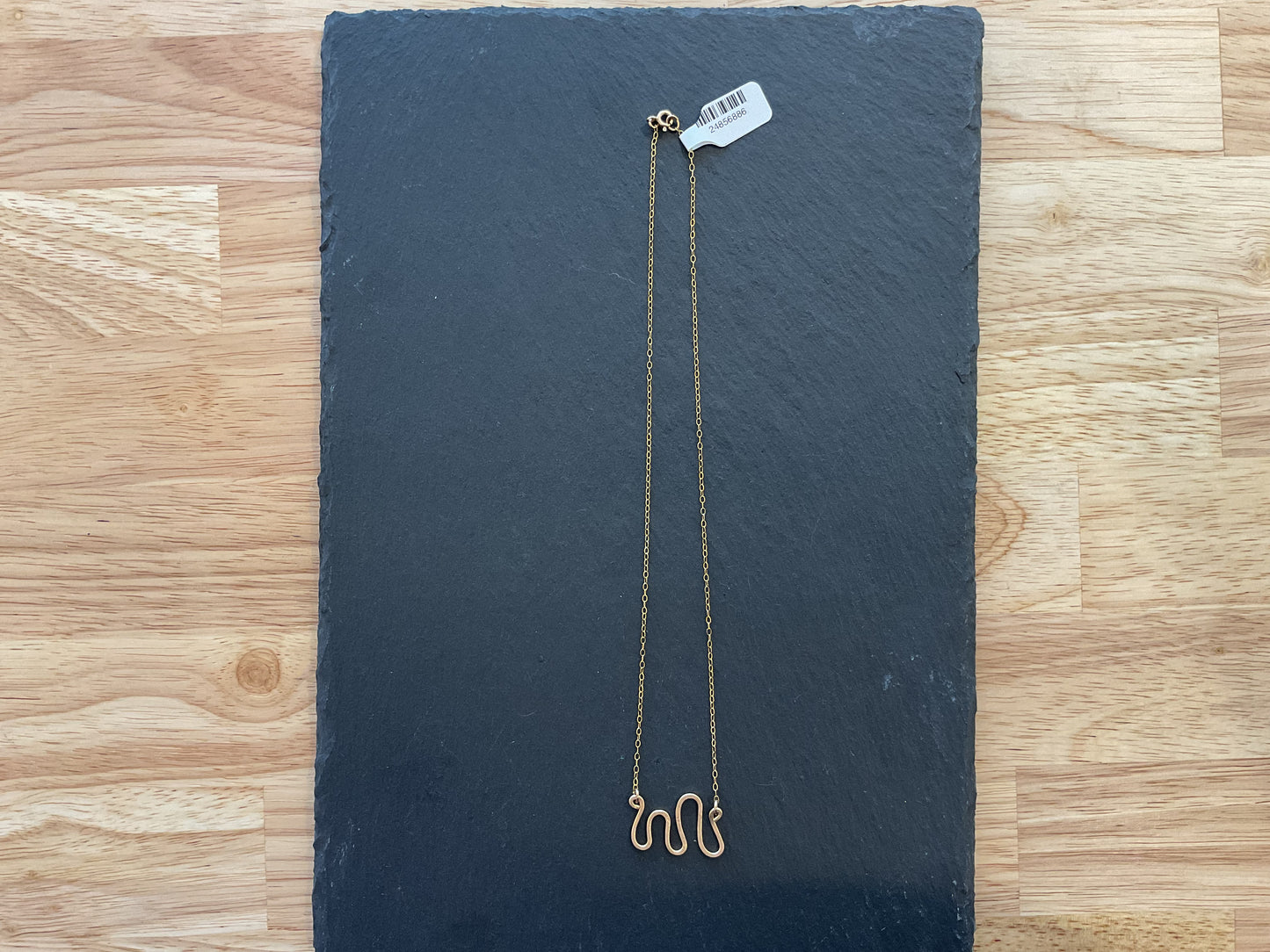 14k goldfill snake necklace
