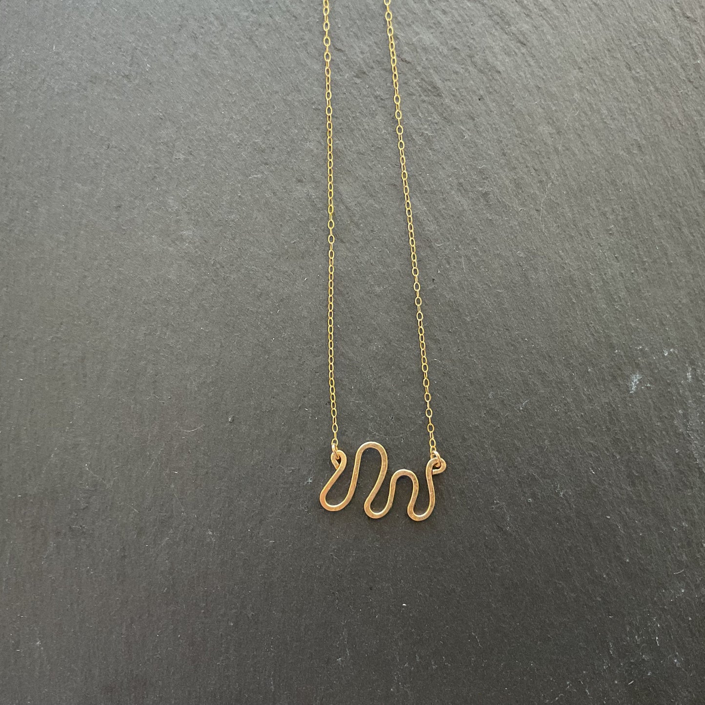 14k goldfill snake necklace