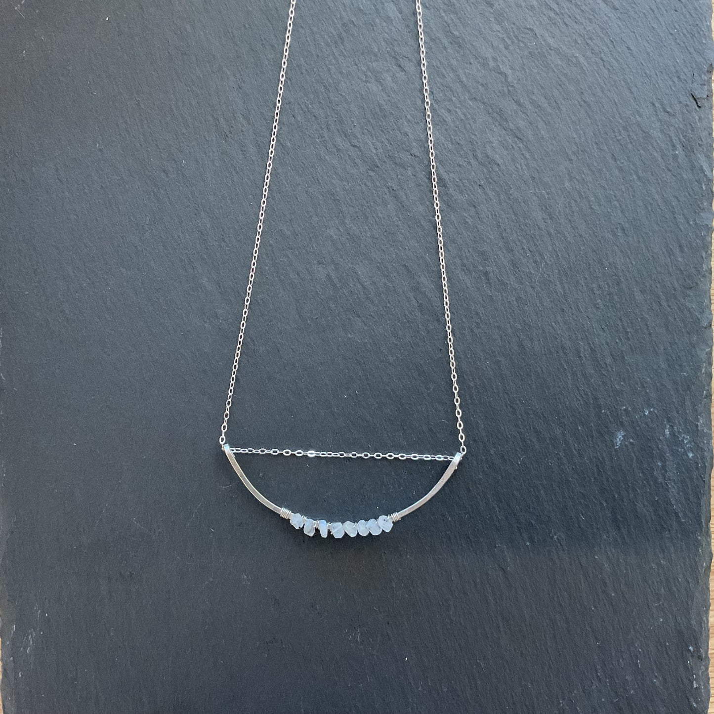 Sterling Silver Arc Woven Moonstone
