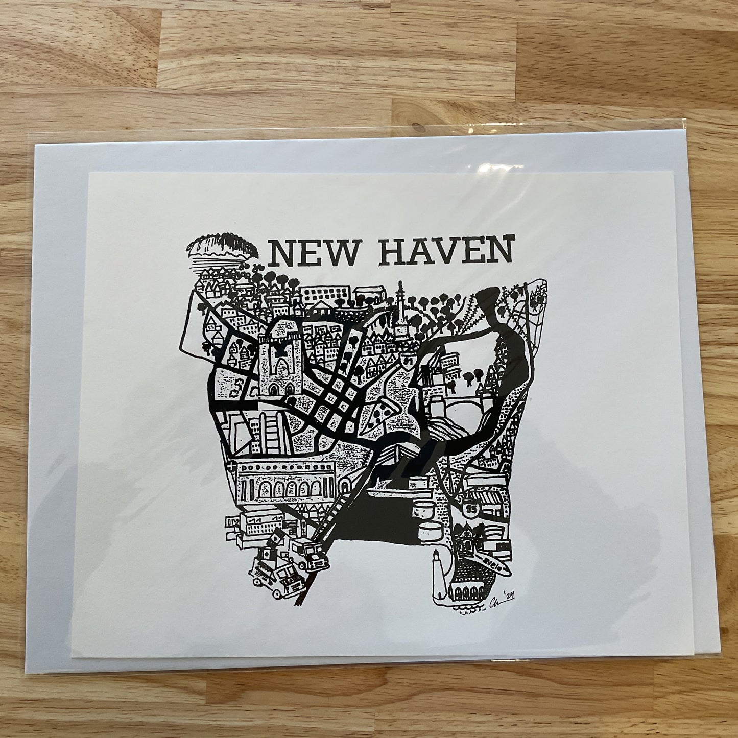 New Haven Map print