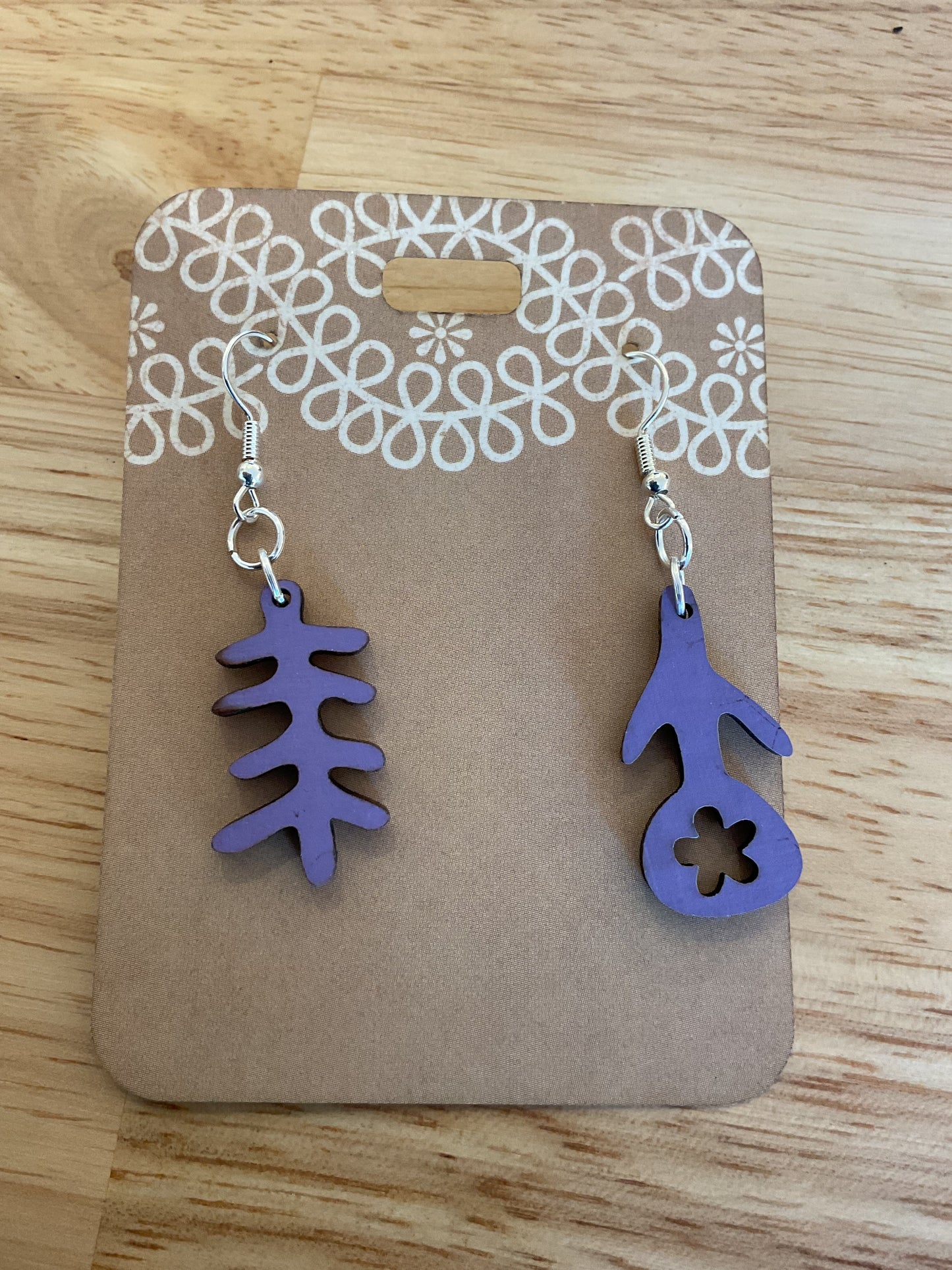 Single color abstract shape earrings