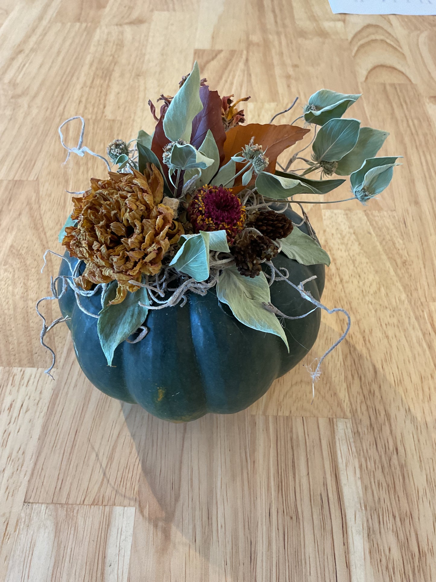 Petite Dried Flower Pumpkins