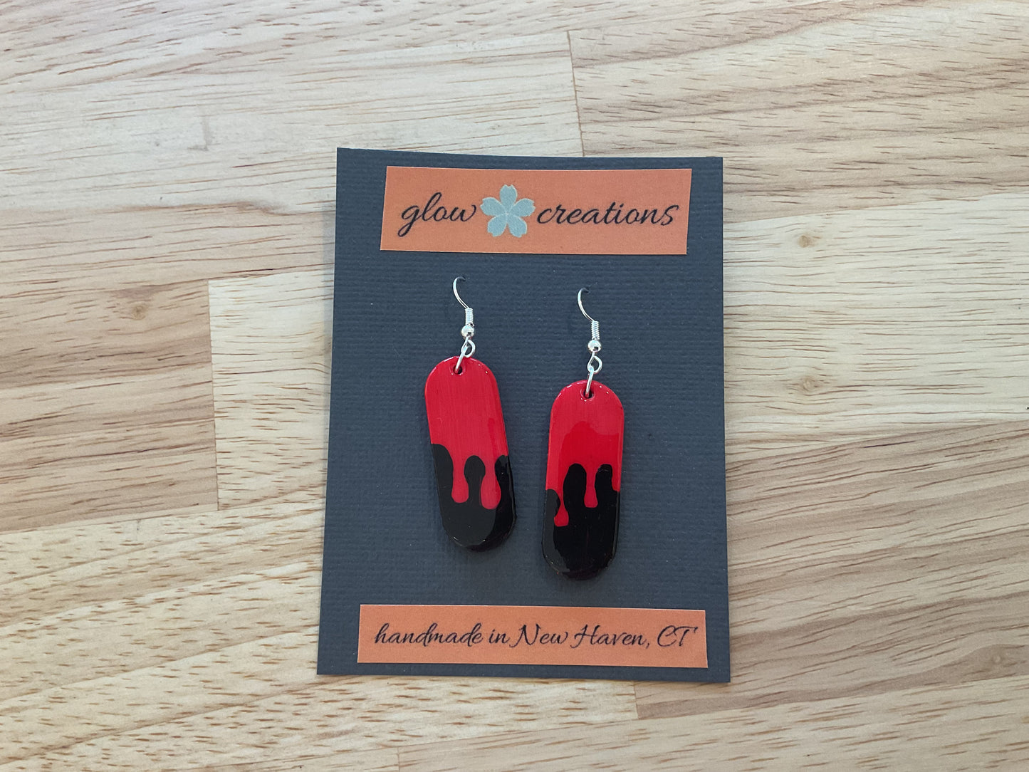 Blood earrings