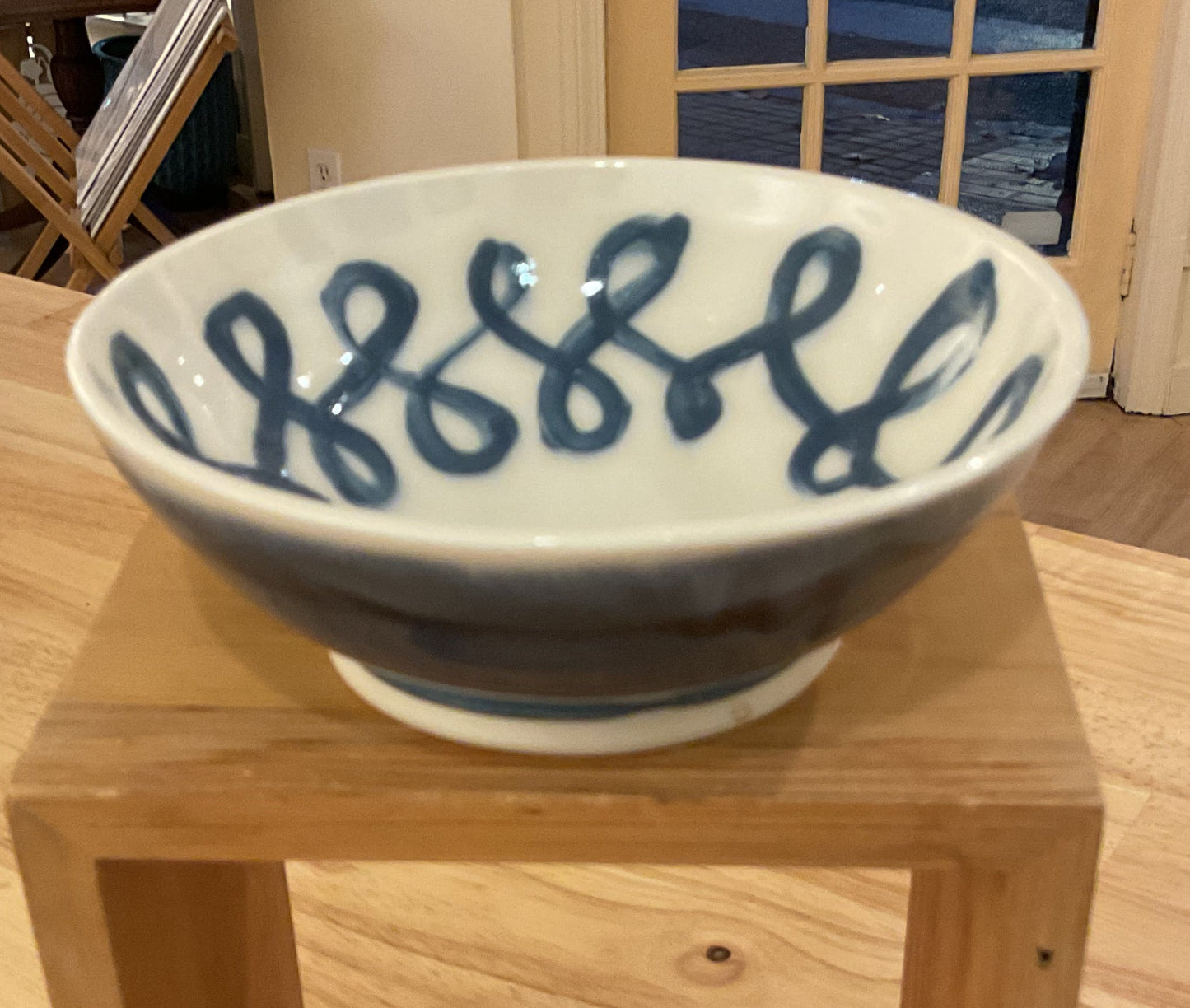 Loopy blue bowl