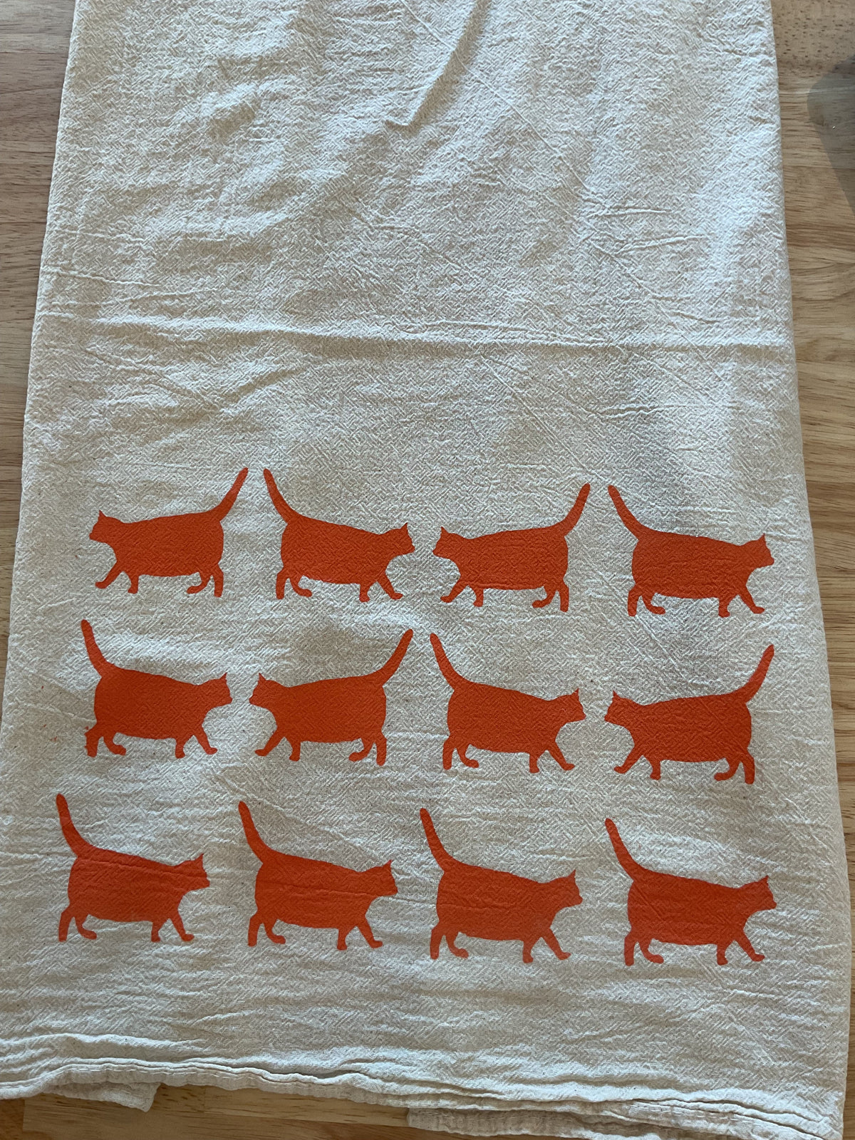 Cat tea towel