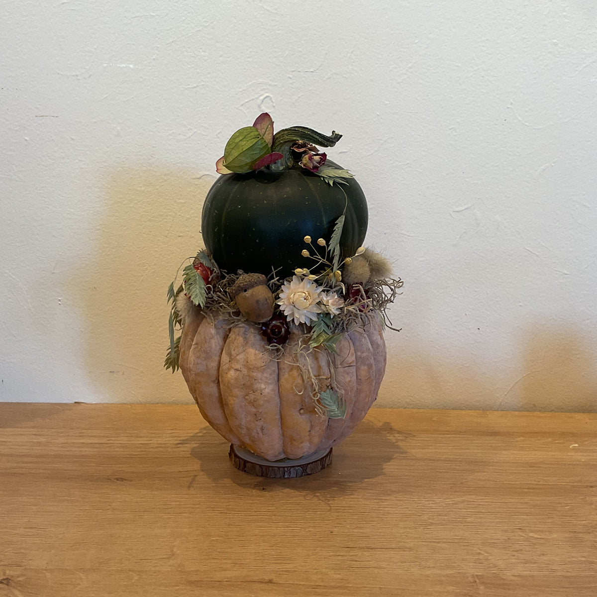 Fall flower pumpkin-double