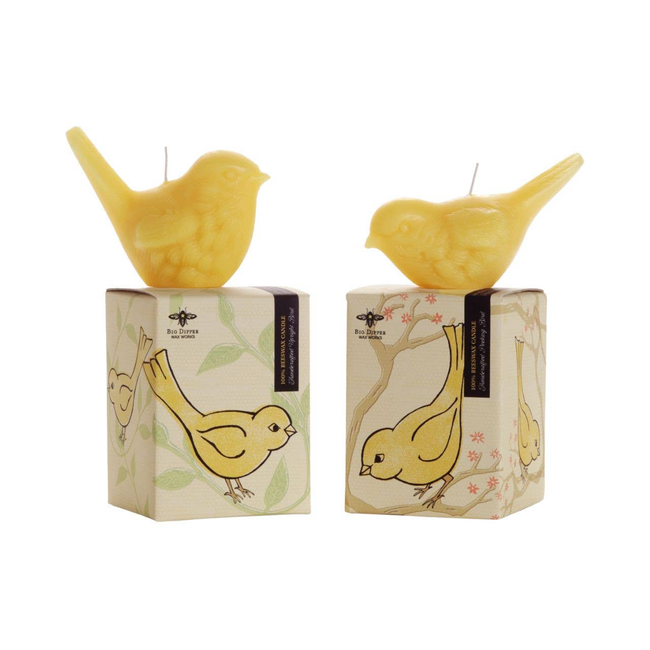 Beeswax Song Birds Novelty Candle: Upright
