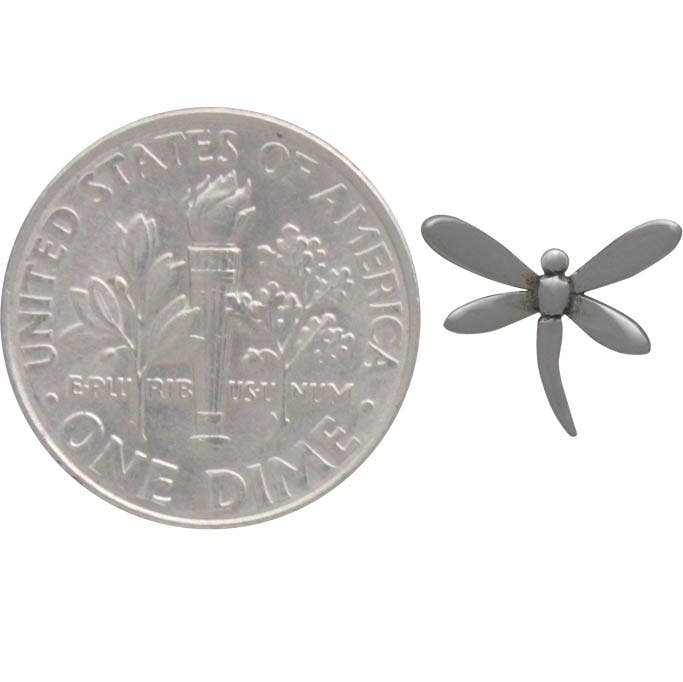 Bronze Dragonfly Post Earrings 9x10mm: Bronze
