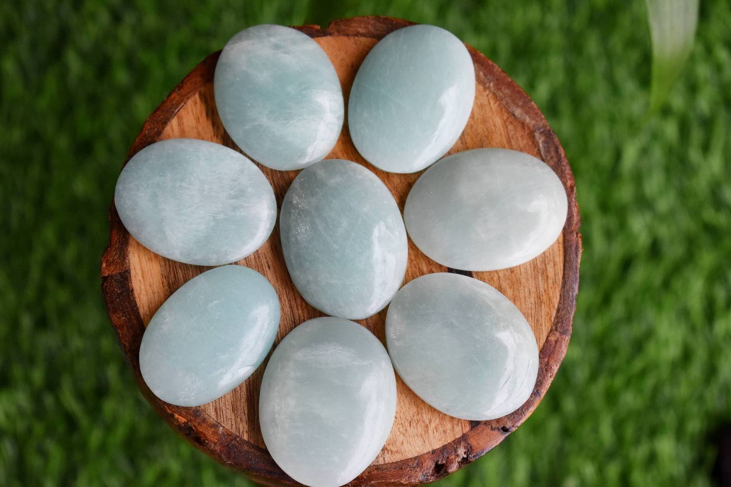 Amazonite Worry Stones, Natural Polished Palm Stones