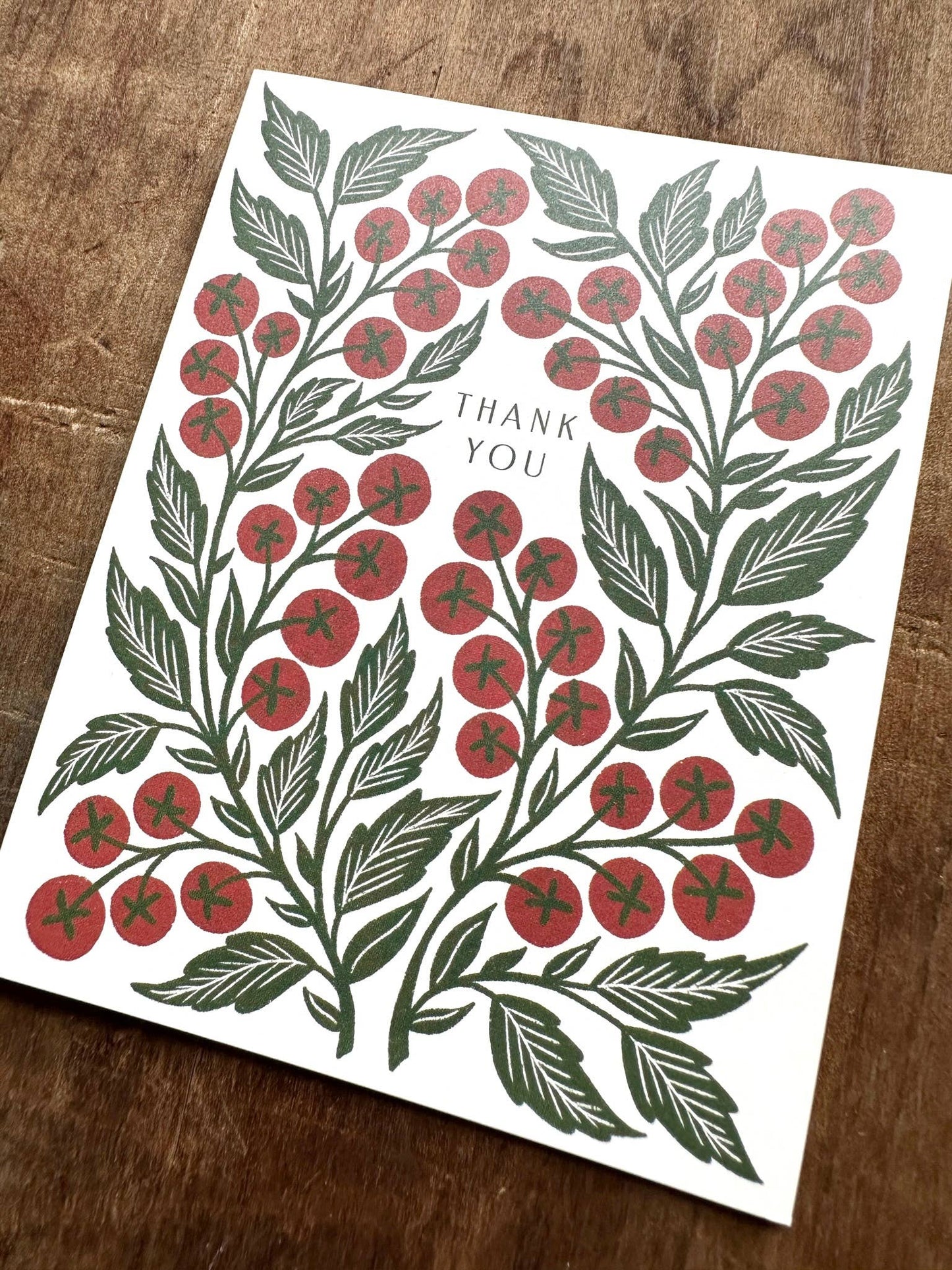 "Thank You," Greeting Card