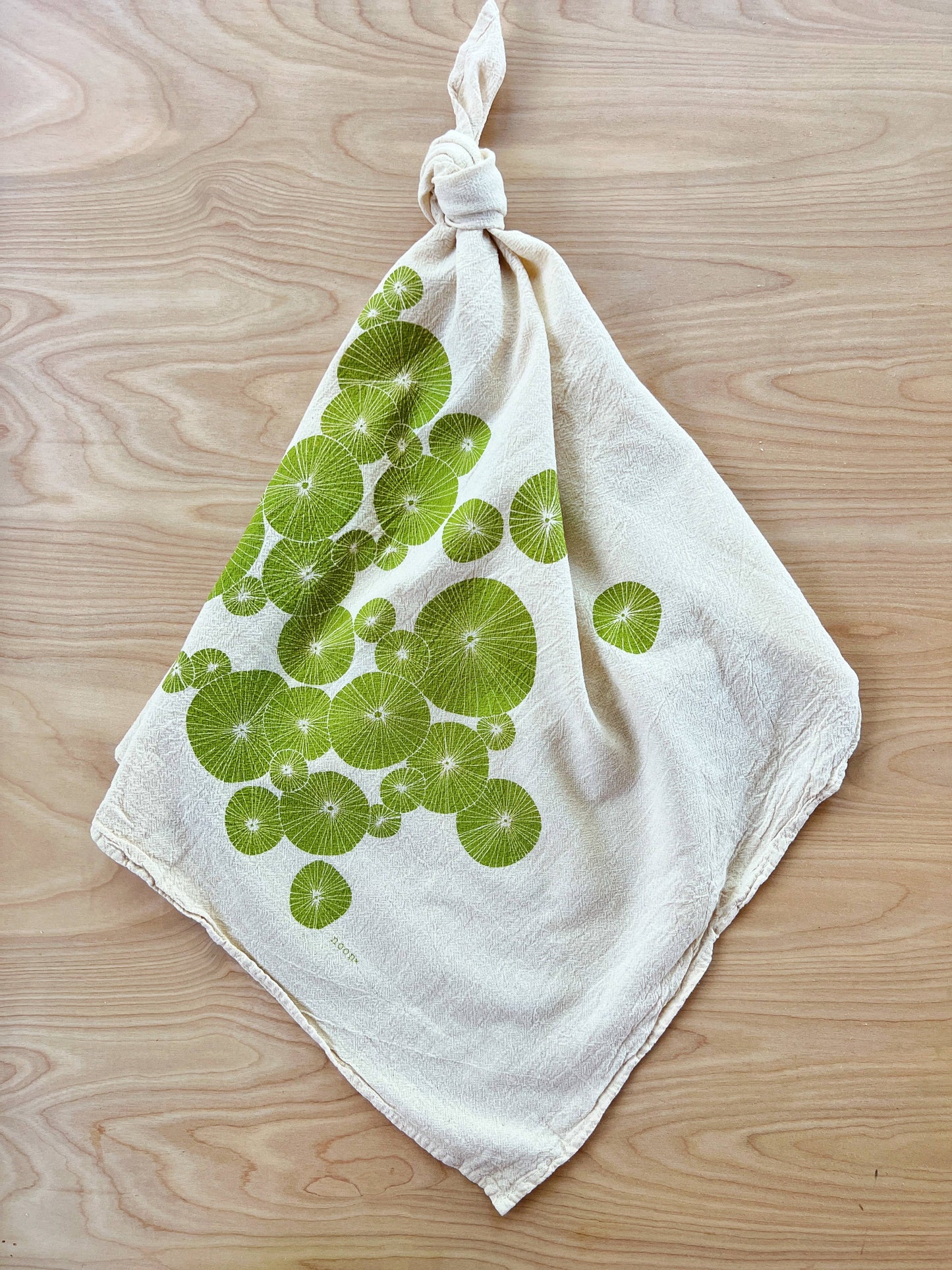 Urchin Tea Towel: Olive Green