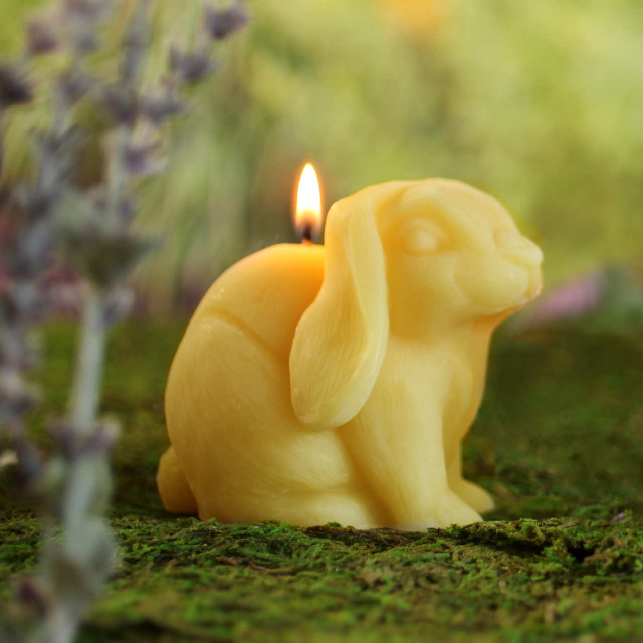 Bunny Candle – Pure Beeswax – Handcrafted Spring Decor