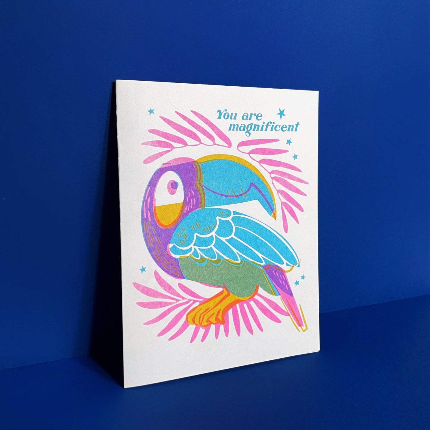 Magnificent Toucan - Birthday Risograph Greeting Card