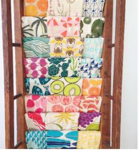 Fish Tribe Tea Towel: Dark Teal/turquoise