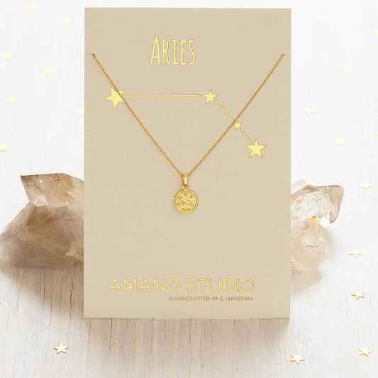 Tiny Zodiac Medallion- Singles: Aries